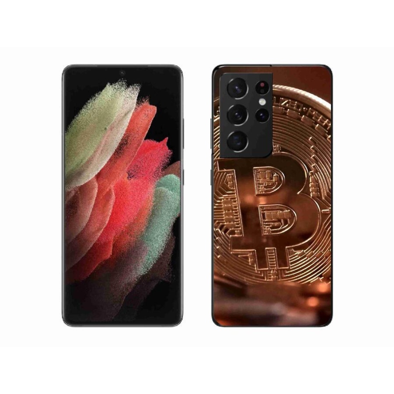 Gélové puzdro mmCase na mobil Samsung Galaxy S21 Ultra 5G - Bitcoin