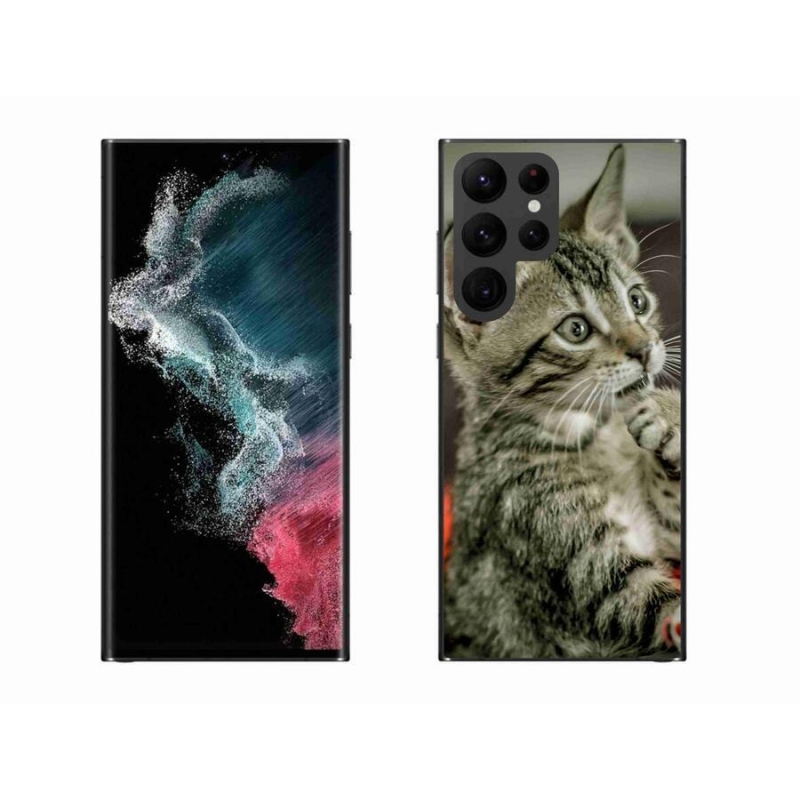 Gélové puzdro mmCase na mobil Samsung Galaxy S22 Ultra 5G - roztomilá mačka