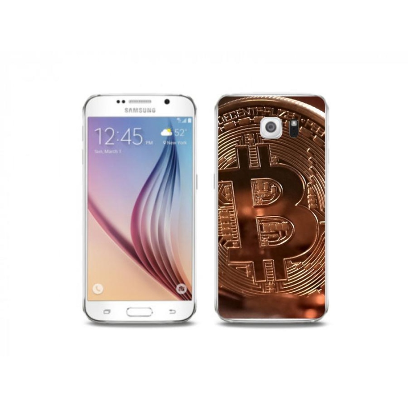 Gélové puzdro mmCase na mobil Samsung Galaxy S6 - Bitcoin