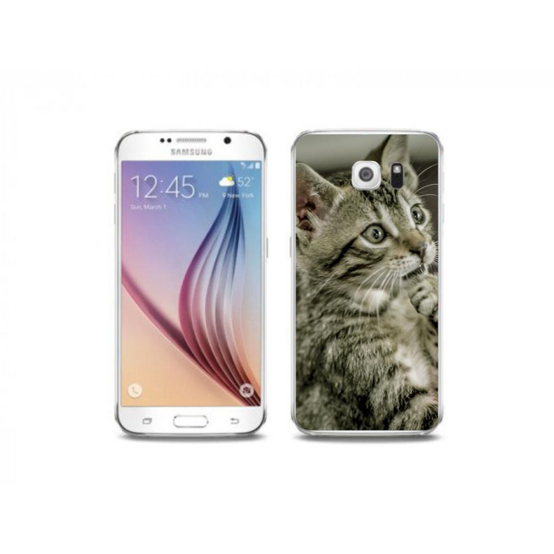 Gélové puzdro mmCase na mobil Samsung Galaxy S6 Edge - roztomilá mačka