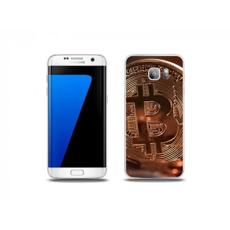 Gélové puzdro mmCase na mobil Samsung Galaxy S7 Edge - Bitcoin