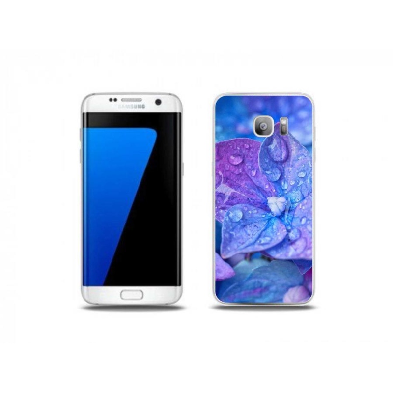 Gélové puzdro mmCase na mobil Samsung Galaxy S7 Edge - fialový kvet