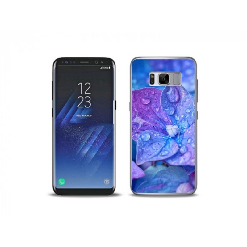 Gélové puzdro mmCase na mobil Samsung Galaxy S8 Plus - fialový kvet