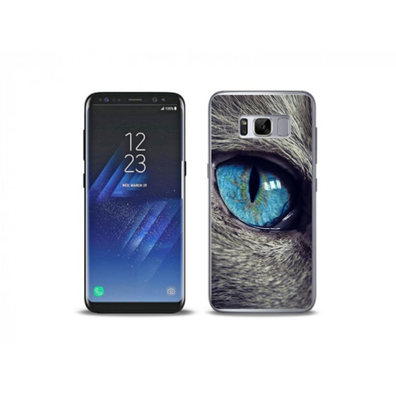 Gélové puzdro mmCase na mobil Samsung Galaxy S8 Plus - modré mačacie oko