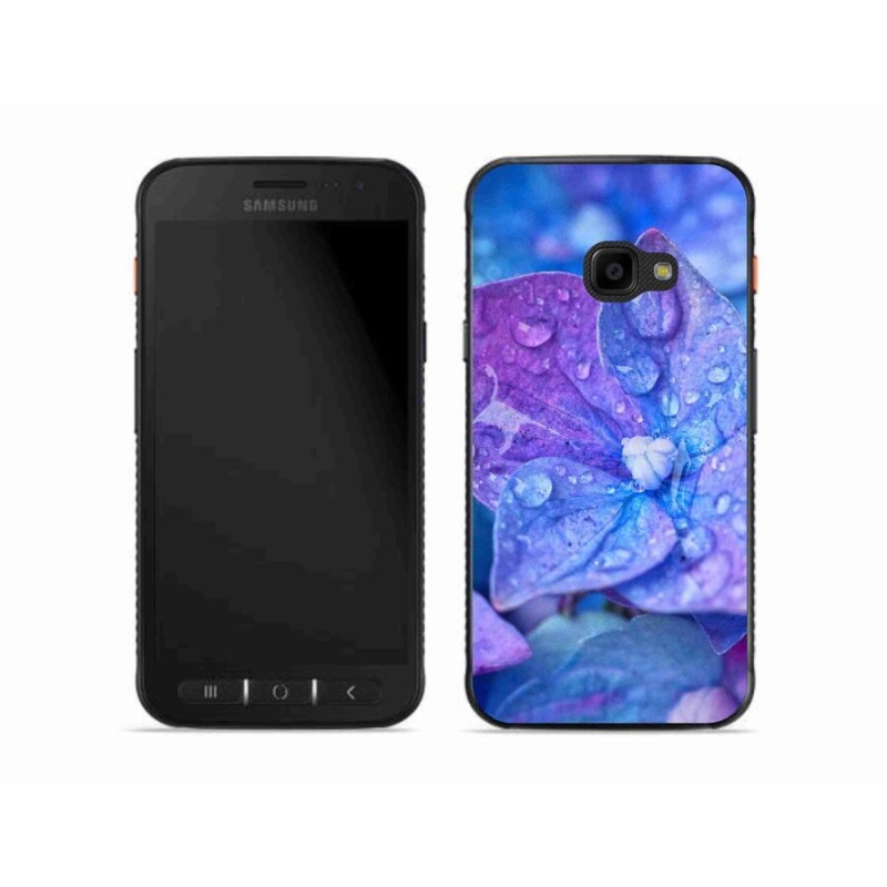 Gélové puzdro mmCase na mobil Samsung Galaxy Xcover 4S - fialový kvet