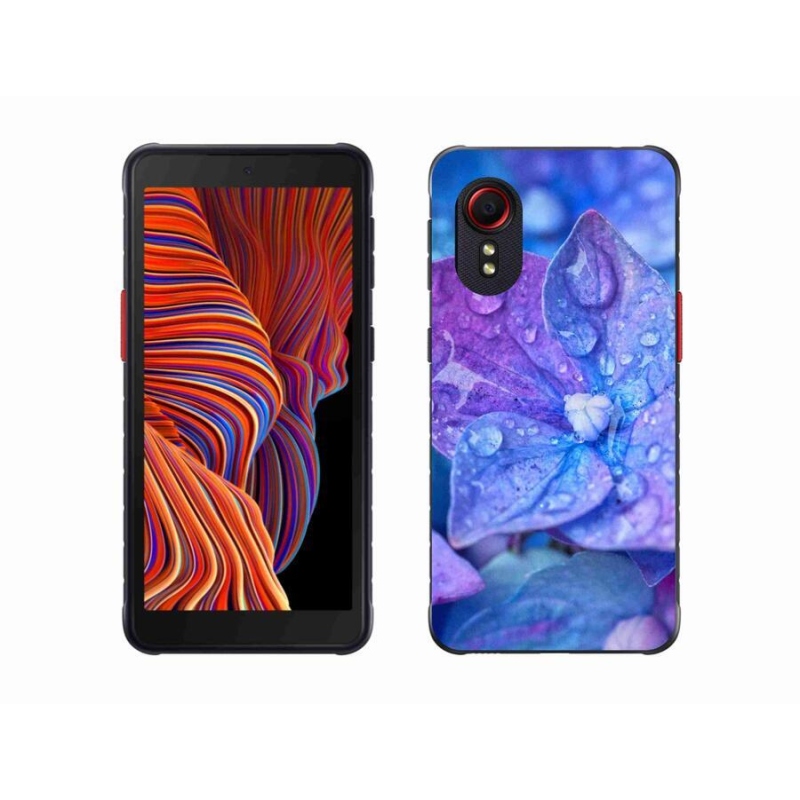 Gélové puzdro mmCase na mobil Samsung Galaxy Xcover 5 - fialový kvet