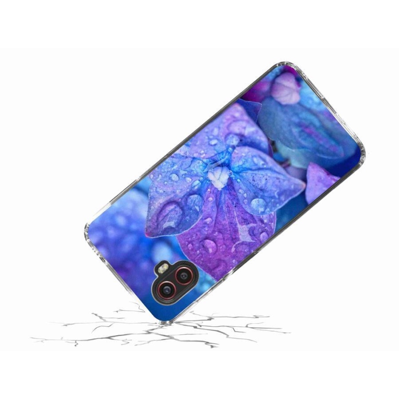 Gélové puzdro mmCase na mobil Samsung Galaxy Xcover 6 Pro - fialový kvet