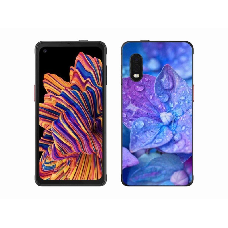 Gélové puzdro mmCase na mobil Samsung Galaxy Xcover Pro - fialový kvet