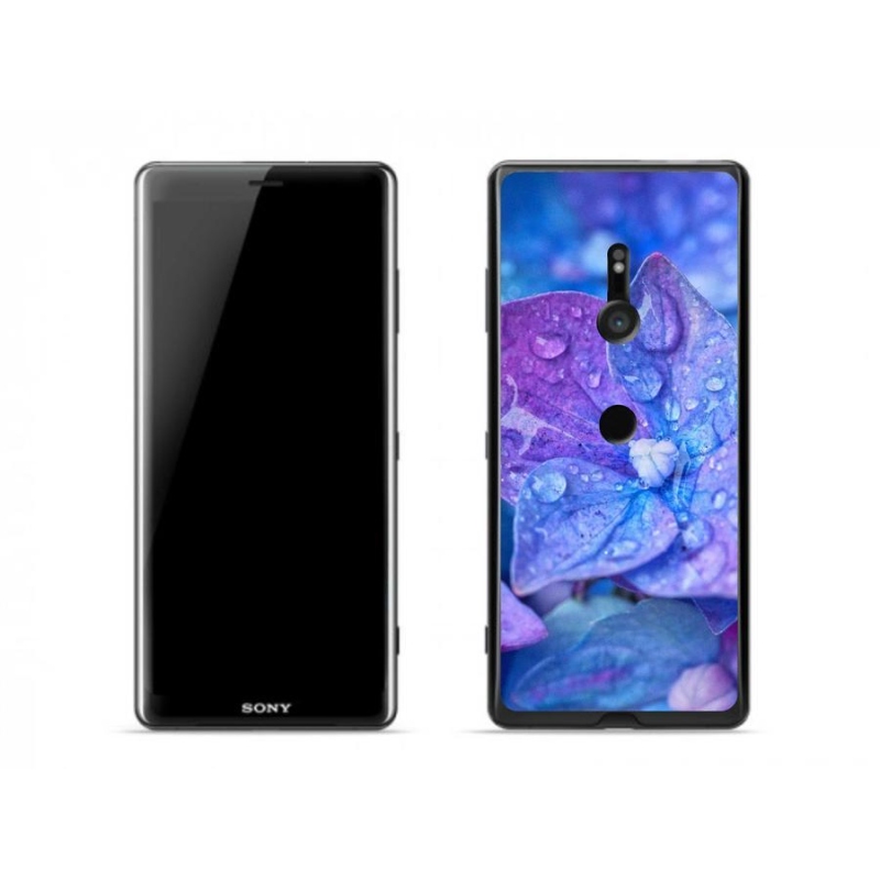 Gélové puzdro mmCase na mobil Sony Xperia XZ3 - fialový kvet