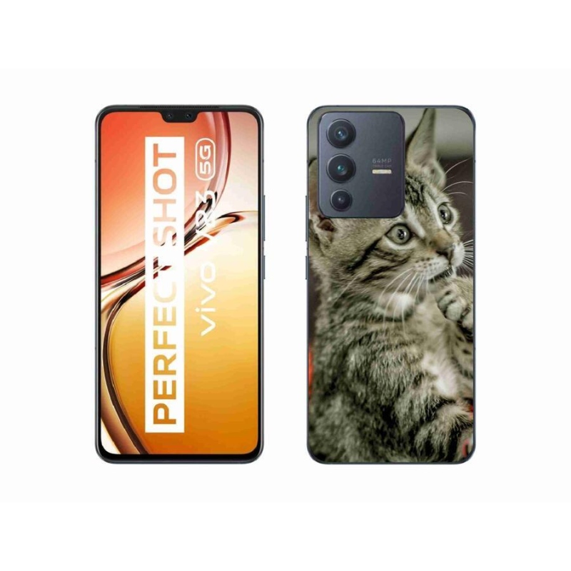 Gélové puzdro mmCase na mobil Vivo V23 5G - roztomilá mačka