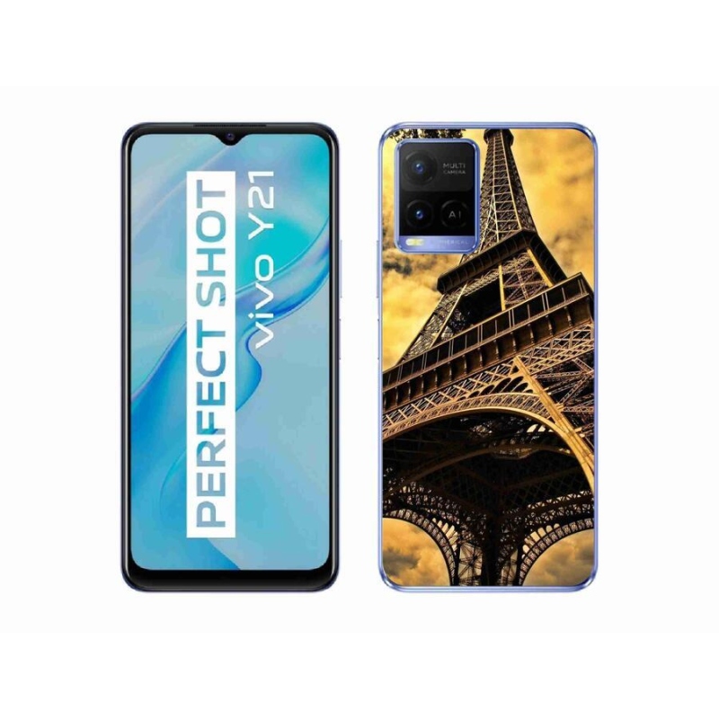 Gélové puzdro mmCase na mobil Vivo Y21/Y21s/Y33s - eiffelova veža