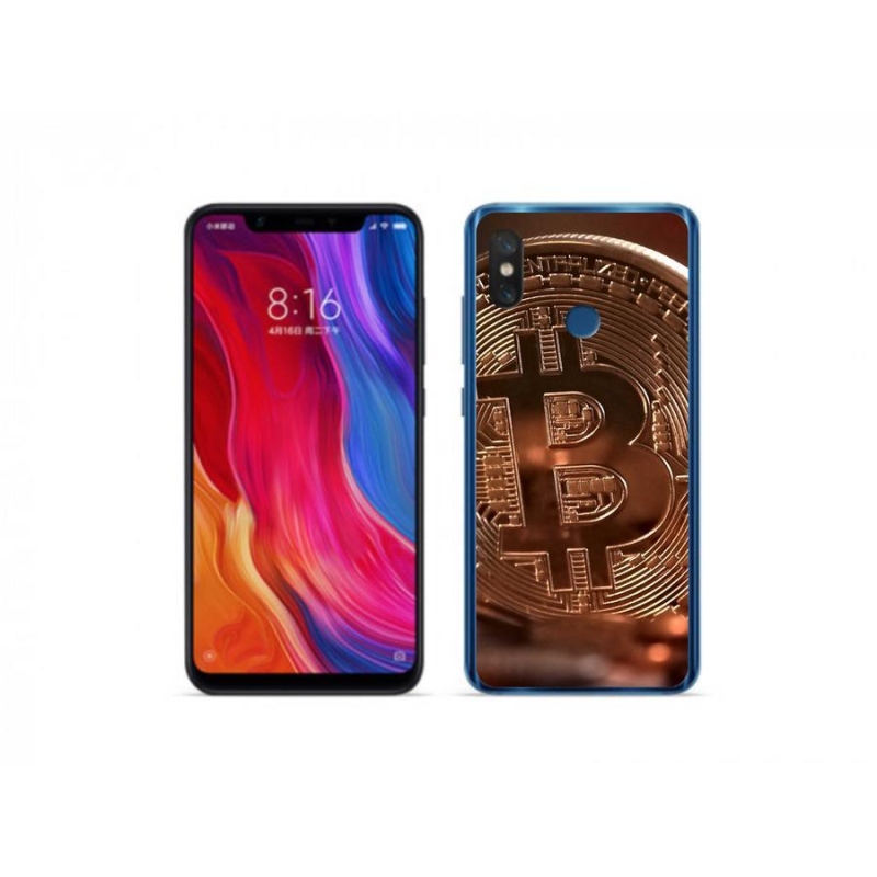 Gélové puzdro mmCase na mobil Xiaomi Mi 8 - Bitcoin