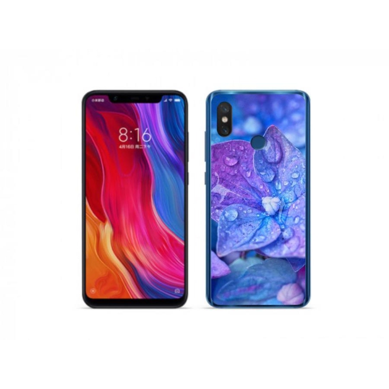 Gélové puzdro mmCase na mobil Xiaomi Mi 8 - fialový kvet