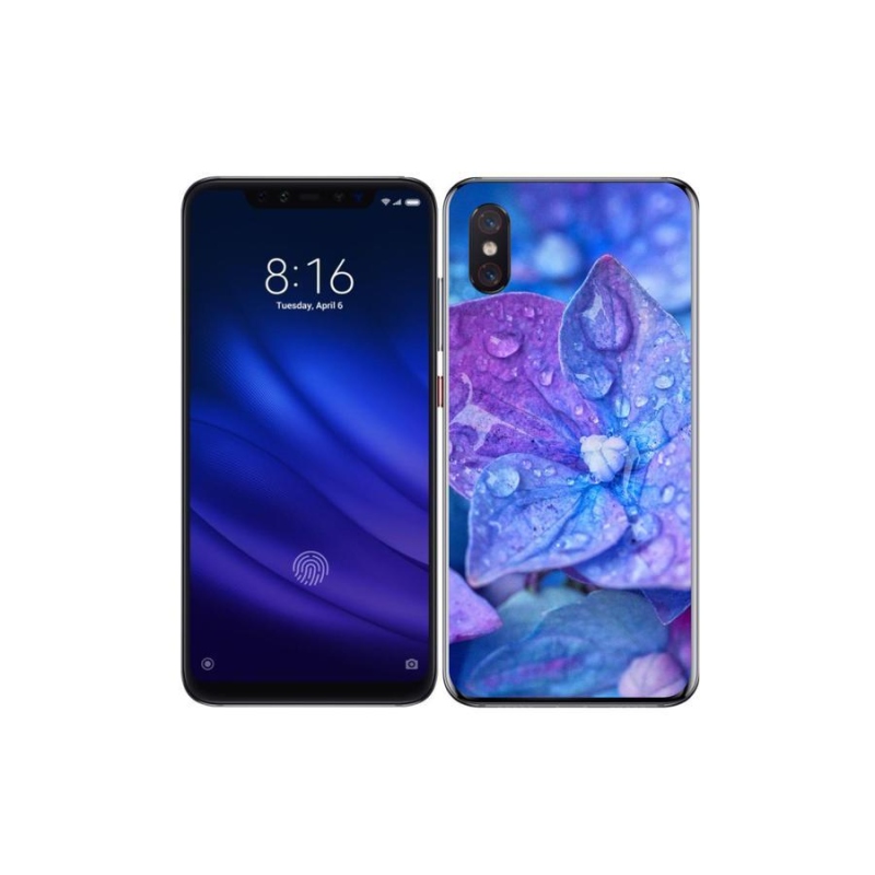 Gélové puzdro mmCase na mobil Xiaomi Mi 8 Pro - fialový kvet