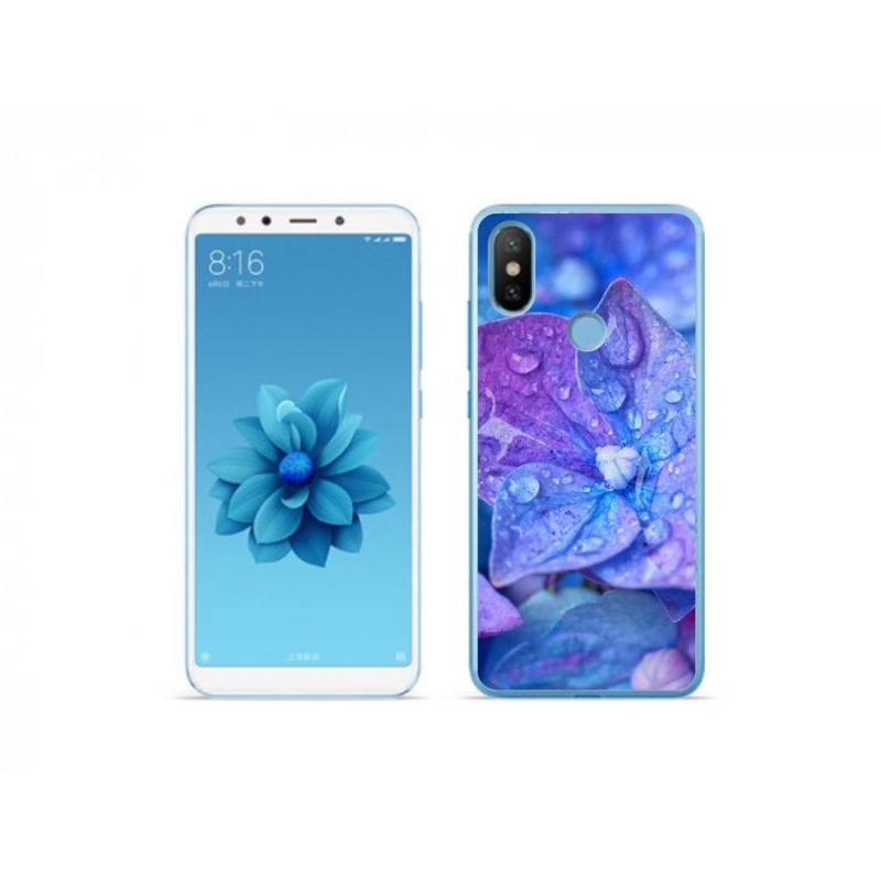 Gélové puzdro mmCase na mobil Xiaomi Mi A2 - fialový kvet