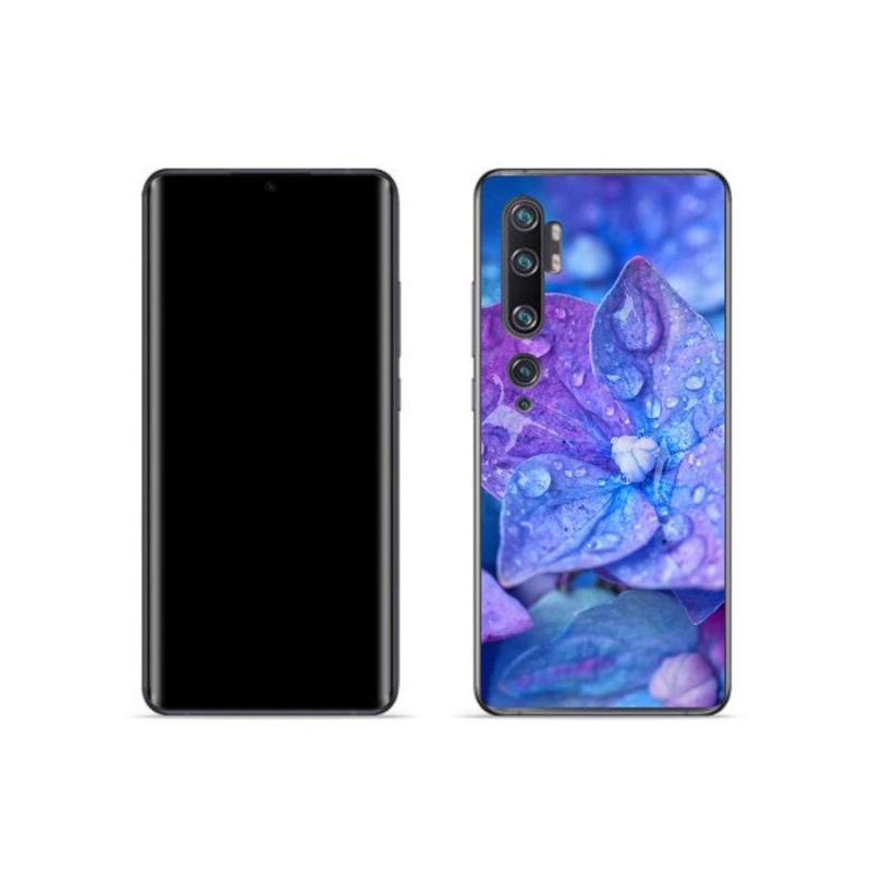 Gélové puzdro mmCase na mobil Xiaomi Mi Note 10 - fialový kvet