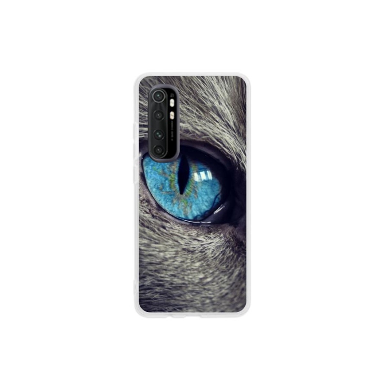 Gélové puzdro mmCase na mobil Xiaomi Mi Note 10 Lite - modré mačacie oko