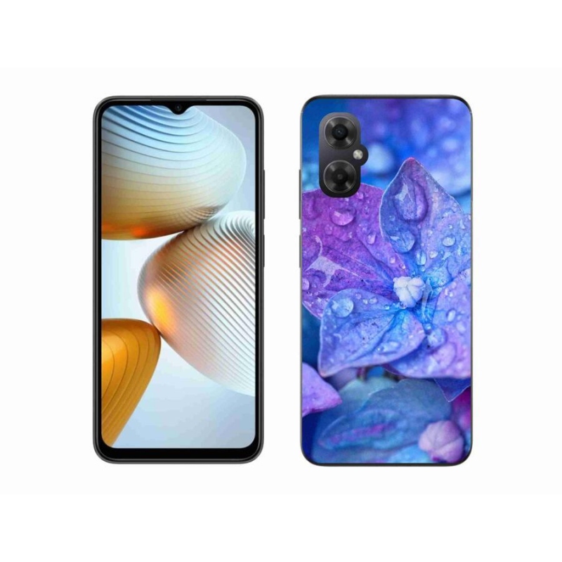 Gélové puzdro mmCase na mobil Xiaomi Poco M4 5G - fialový kvet