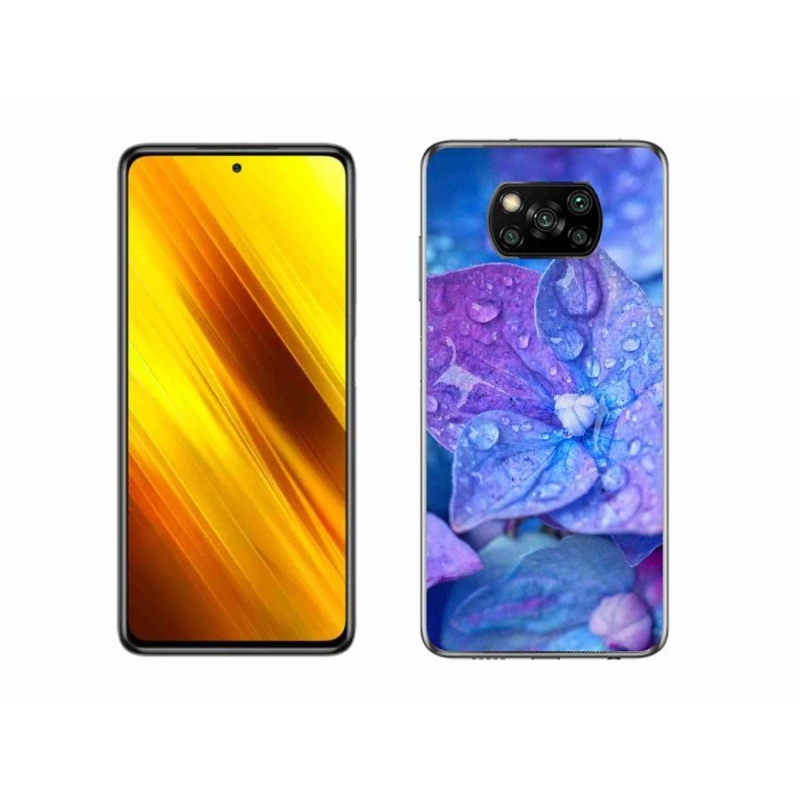 Gélové puzdro mmCase na mobil Xiaomi Poco X3 - fialový kvet