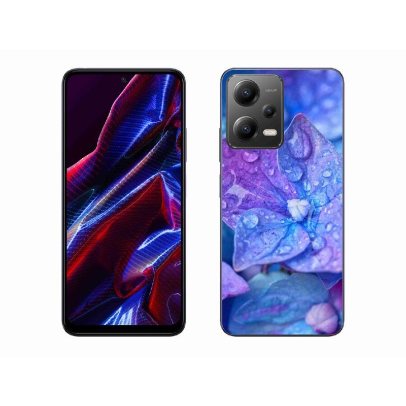 Gélové puzdro mmCase na mobil Xiaomi Poco X5 5G - fialový kvet