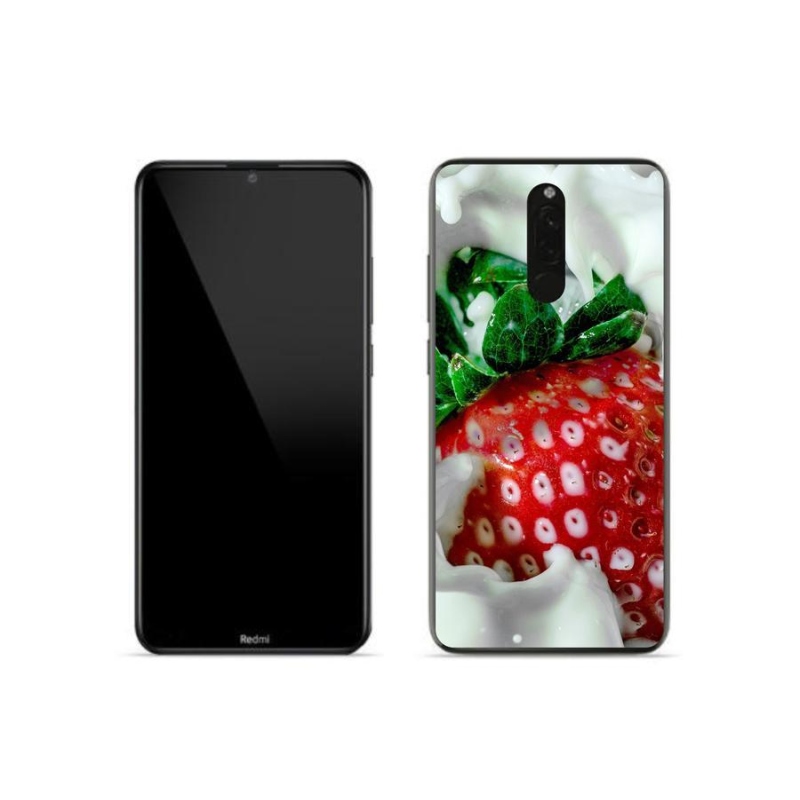 Gélové puzdro mmCase na mobil Xiaomi Redmi 8 - jahoda s mliekom