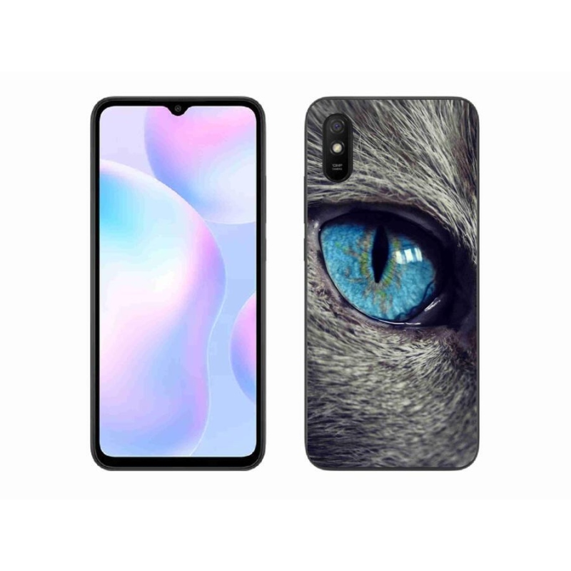 Gélové puzdro mmCase na mobil Xiaomi Redmi 9A - modré mačacie oko