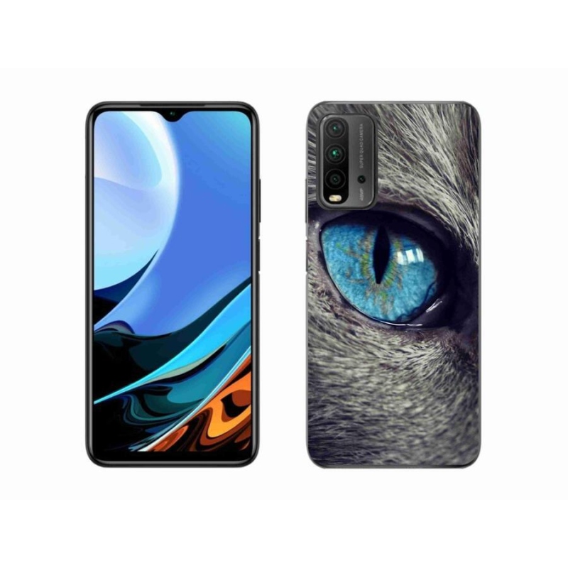 Gélové puzdro mmCase na mobil Xiaomi Redmi 9T - modré mačacie oko