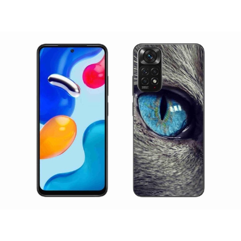 Gélové púzdro mmCase na mobil Xiaomi Redmi Note 11 4G - modré mačacie oko