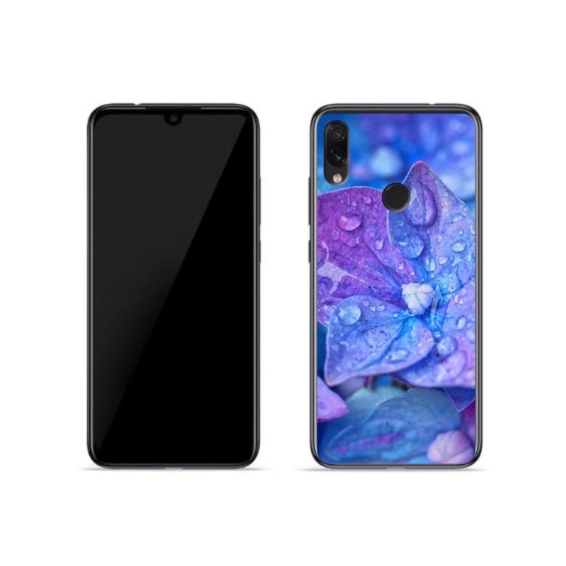 Gélové puzdro mmCase na mobil Xiaomi Redmi Note 7 - fialový kvet