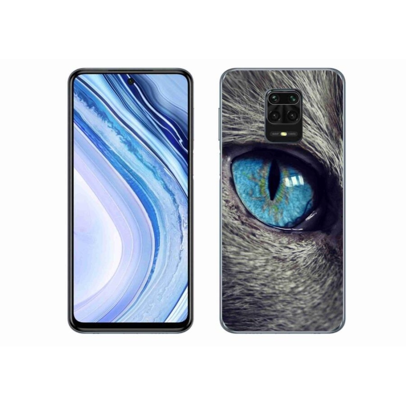 Gélové puzdro mmCase na mobil Xiaomi Redmi Note 9 Pro - modré mačacie oko