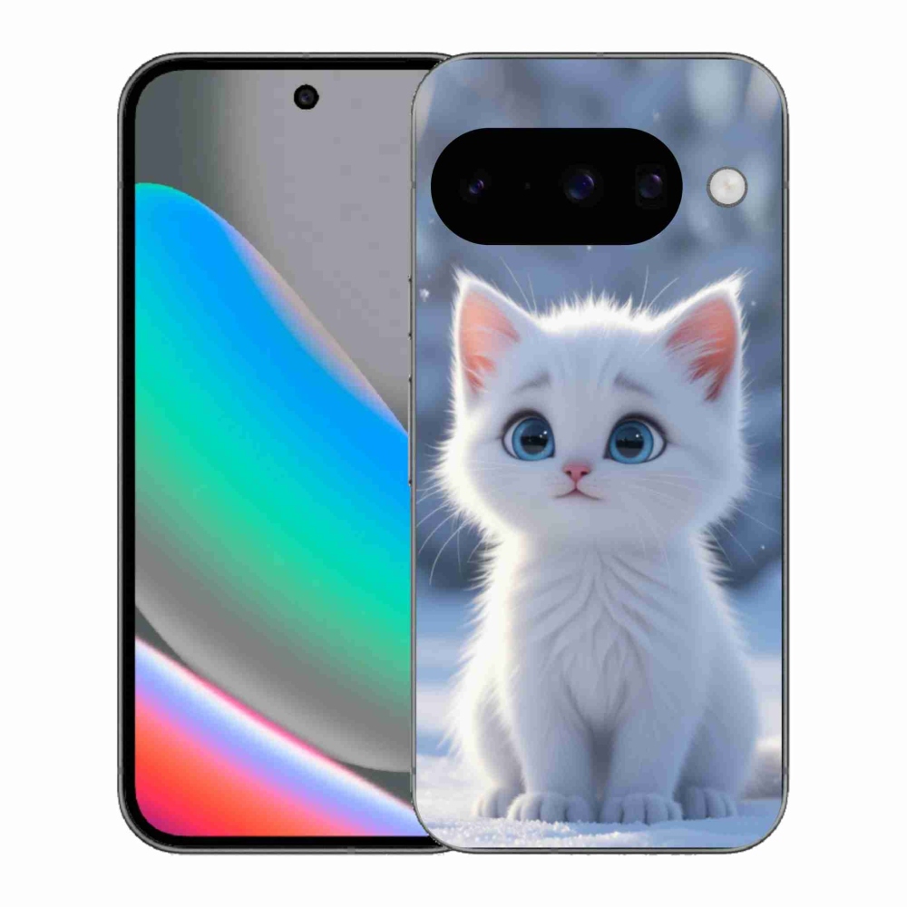 Gélový kryt mmCase na Google Pixel 10 - biele mačiatko 3