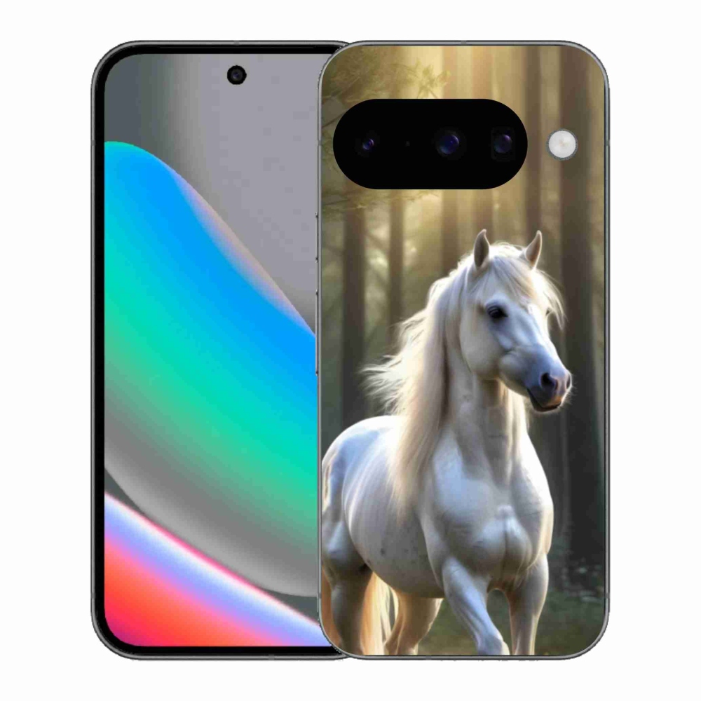 Gélový kryt mmCase na Google Pixel 10 - biely kôň 3