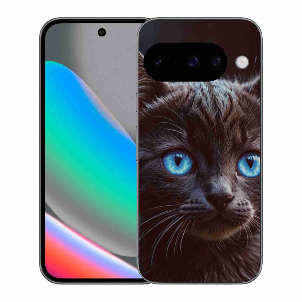 Gélový kryt mmCase na Google Pixel 10 - čierne mačiatko 2