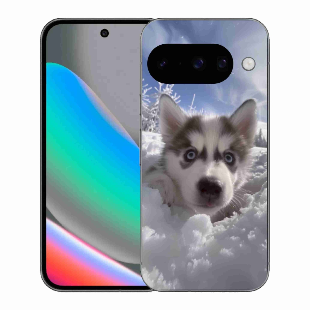 Gélový kryt mmCase na Google Pixel 10 - husky v snehu