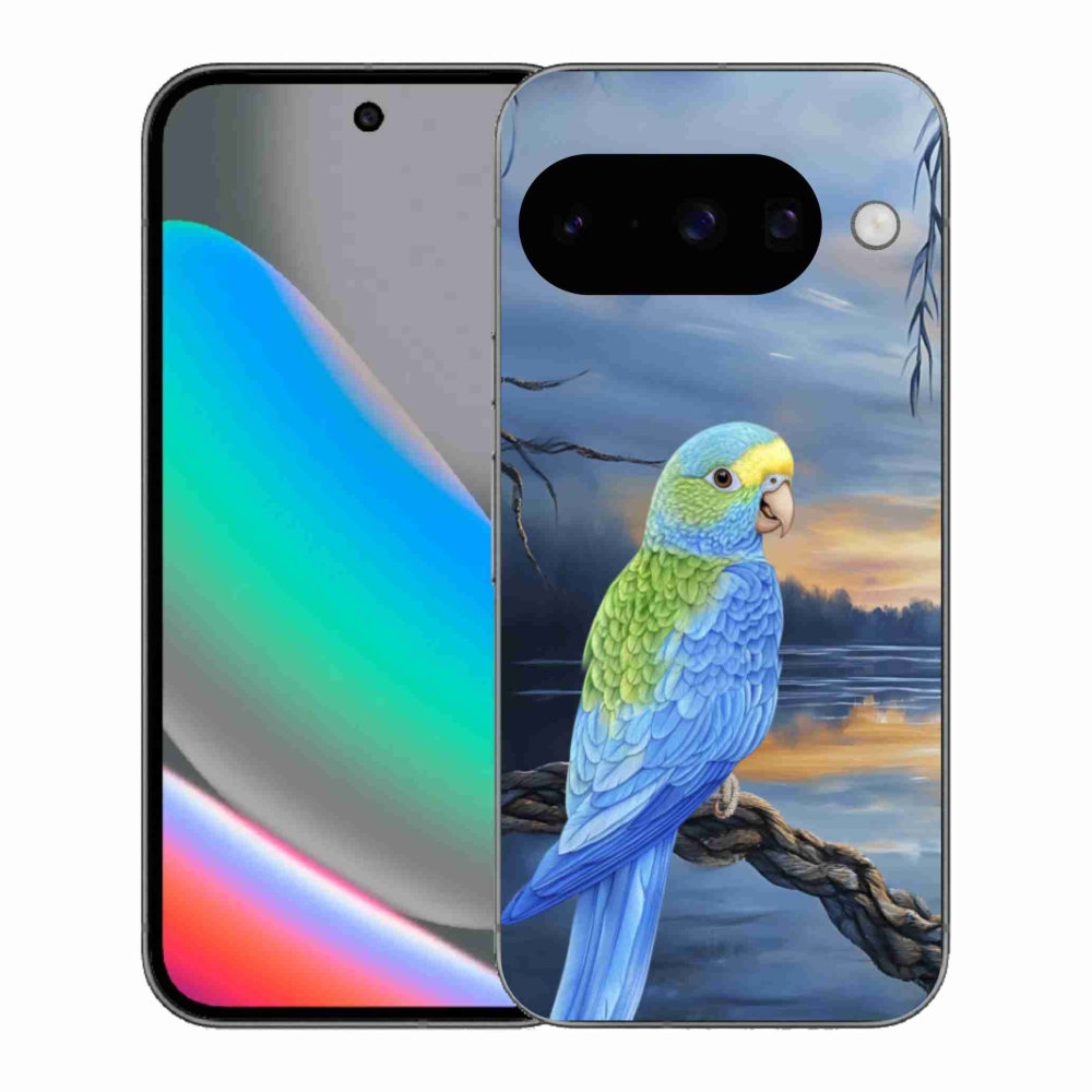 Gélový kryt mmCase na Google Pixel 10 - modrý papagáj