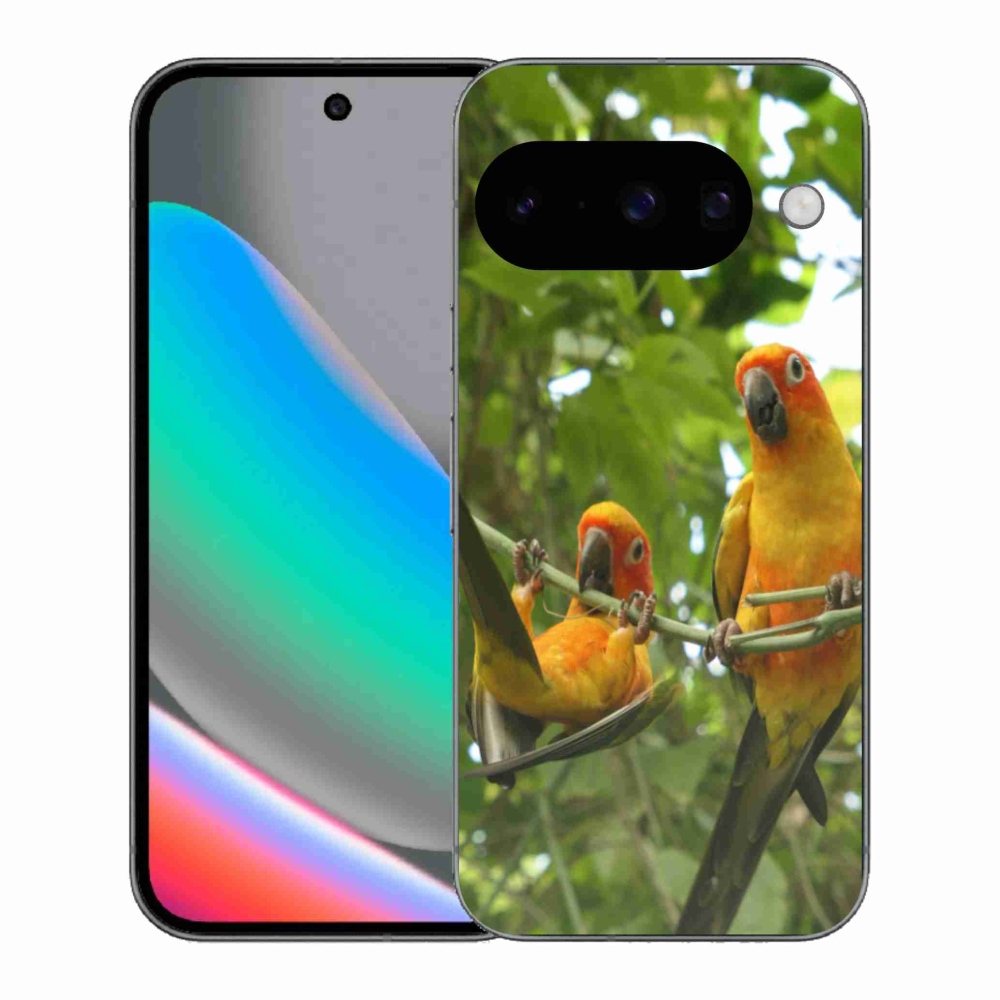 Gélový kryt mmCase na Google Pixel 10 - papagáje aratingy