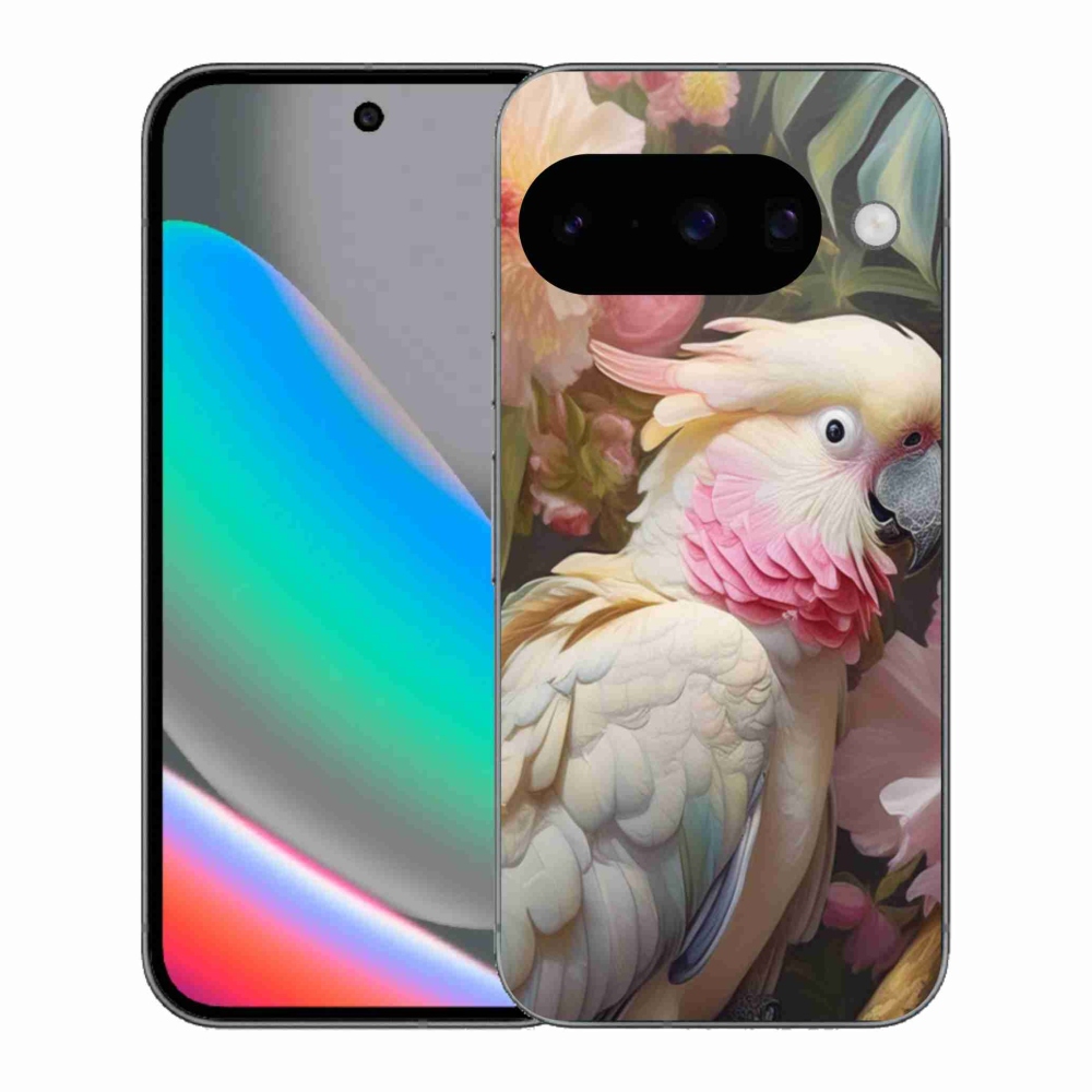 Gélový kryt mmCase na Google Pixel 10 - papagáj kakadu ružový 2