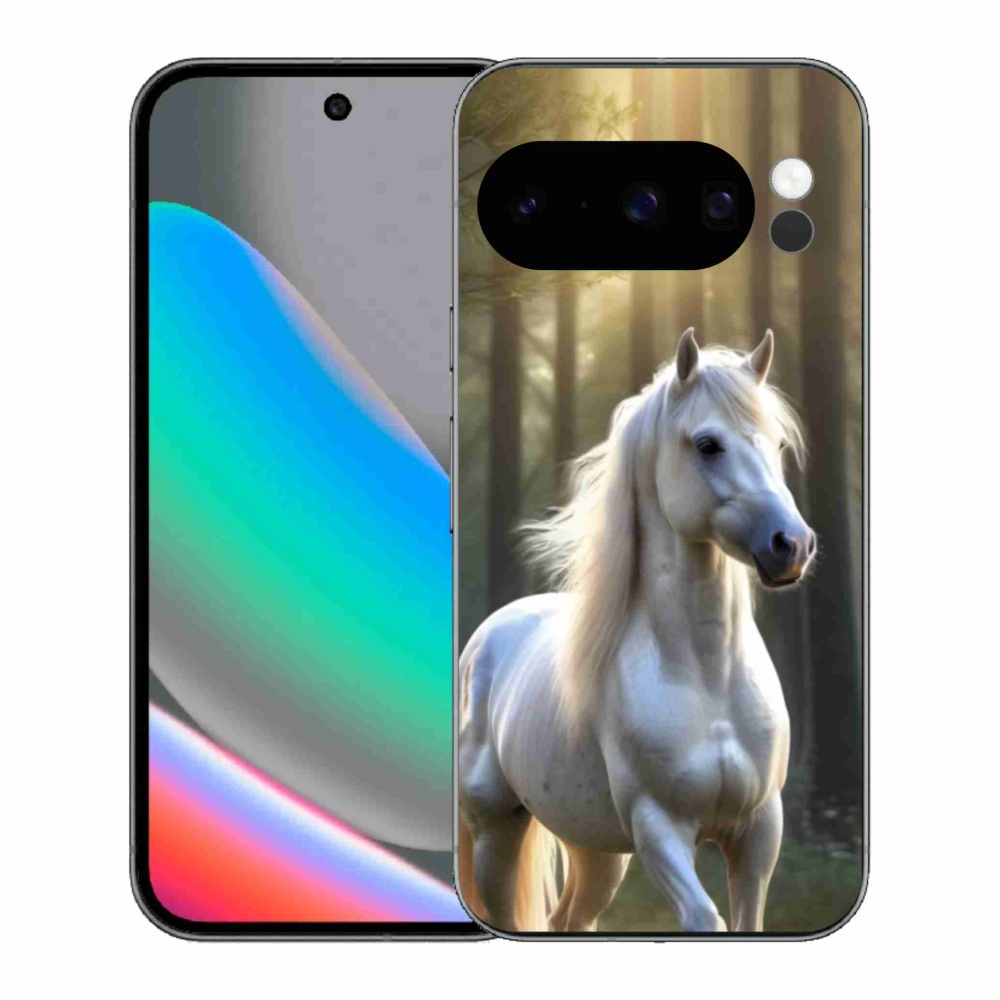 Gélový kryt mmCase na Google Pixel 10 Pro - biely kôň 3