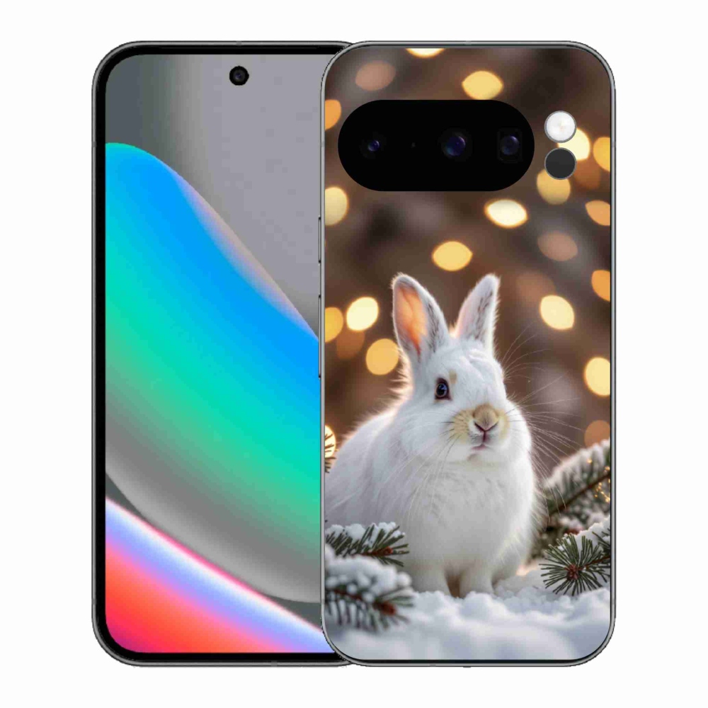 Gélový kryt mmCase na Google Pixel 10 Pro - biely zajac