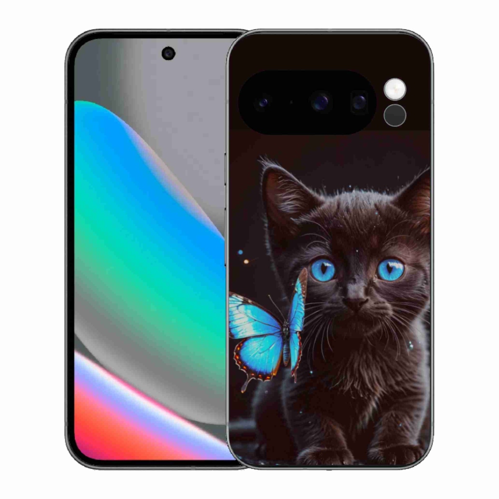 Gélový kryt mmCase na Google Pixel 10 Pro - čierne mačiatko 3