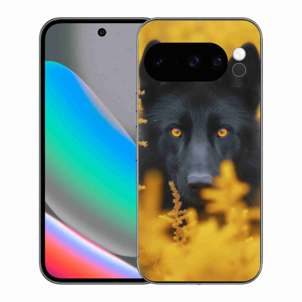 Gélový kryt mmCase na Google Pixel 10 Pro - čierny vlk 2