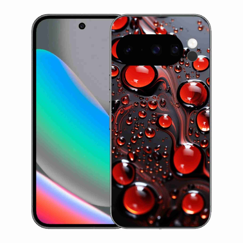 Gélový kryt mmCase na Google Pixel 10 Pro - červené kvapky 2