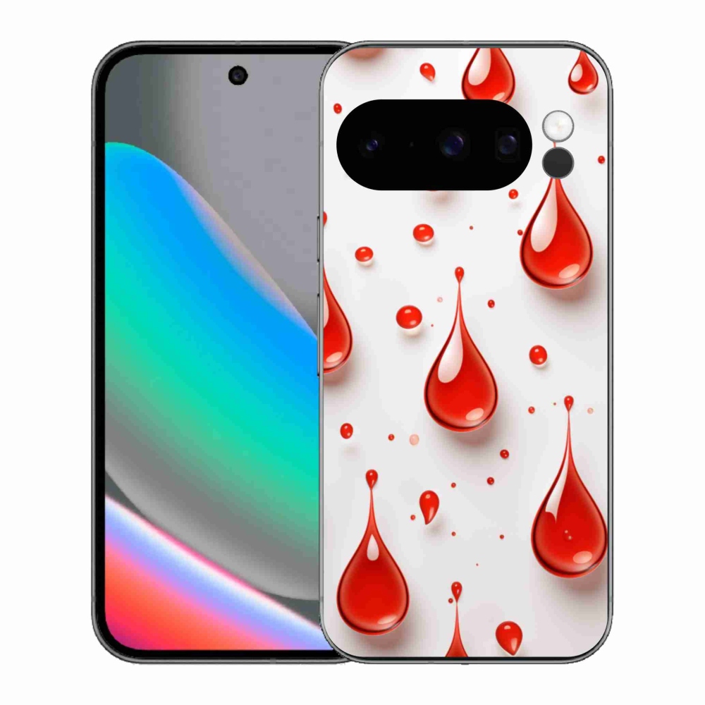 Gélový kryt mmCase na Google Pixel 10 Pro - červené kvapky