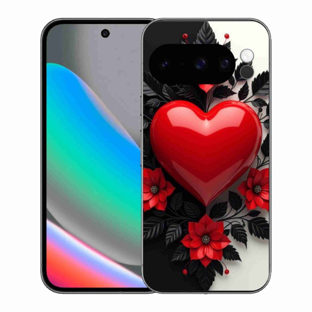 Gélový kryt mmCase na Google Pixel 10 Pro - červené srdce