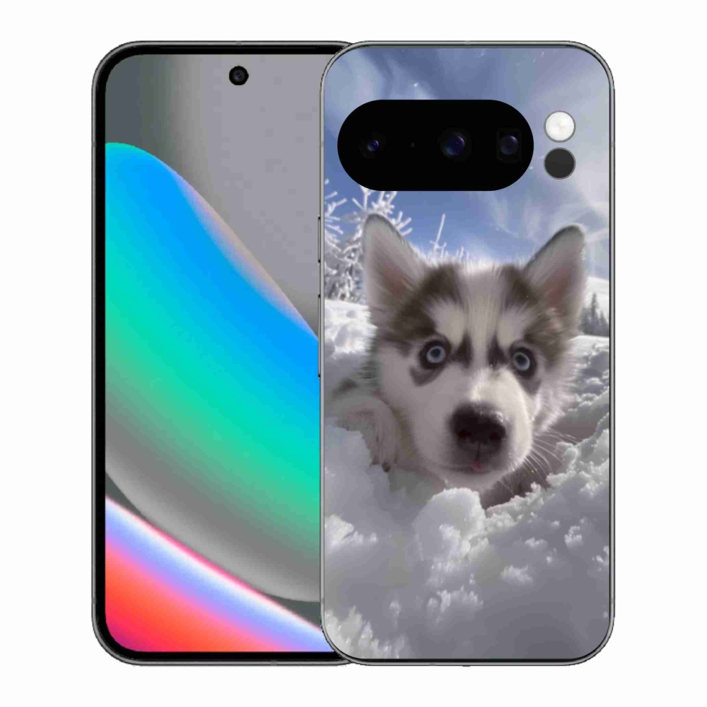Gélový kryt mmCase na Google Pixel 10 Pro - husky v snehu