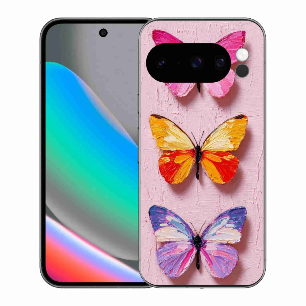 Gélový kryt mmCase na Google Pixel 10 Pro - motýlia trojica