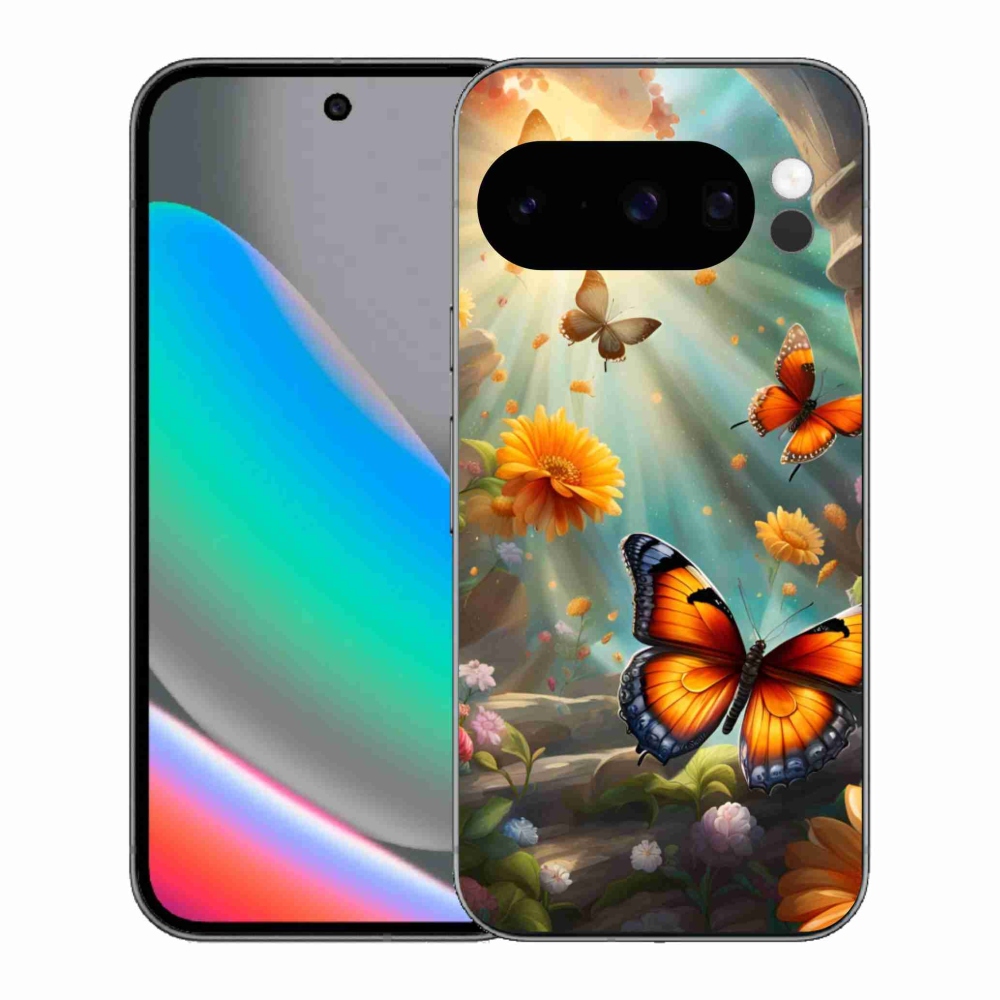 Gélový kryt mmCase na Google Pixel 10 Pro - motýlia záhrada 2