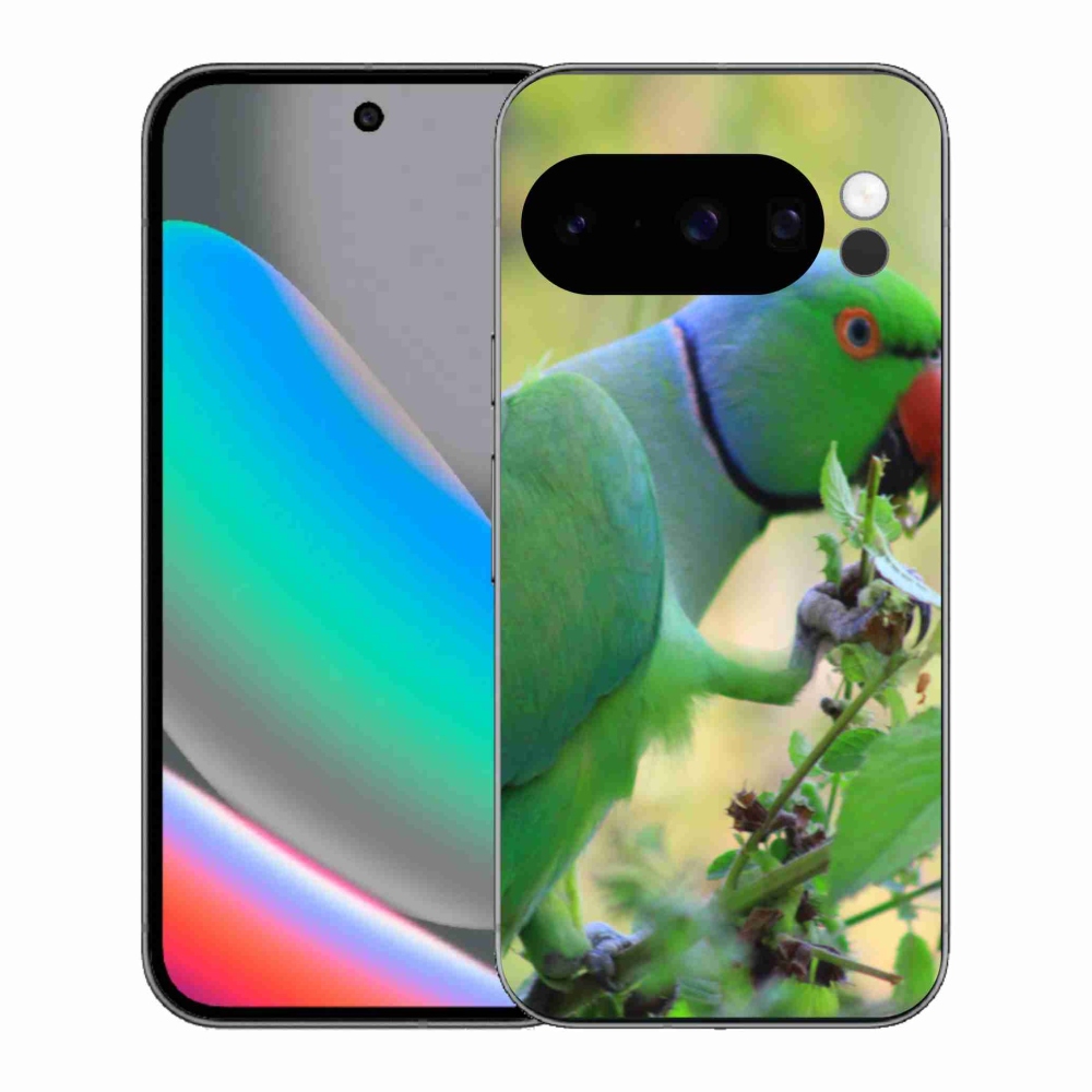 Gélový kryt mmCase na Google Pixel 10 Pro - papagáj Alexandr