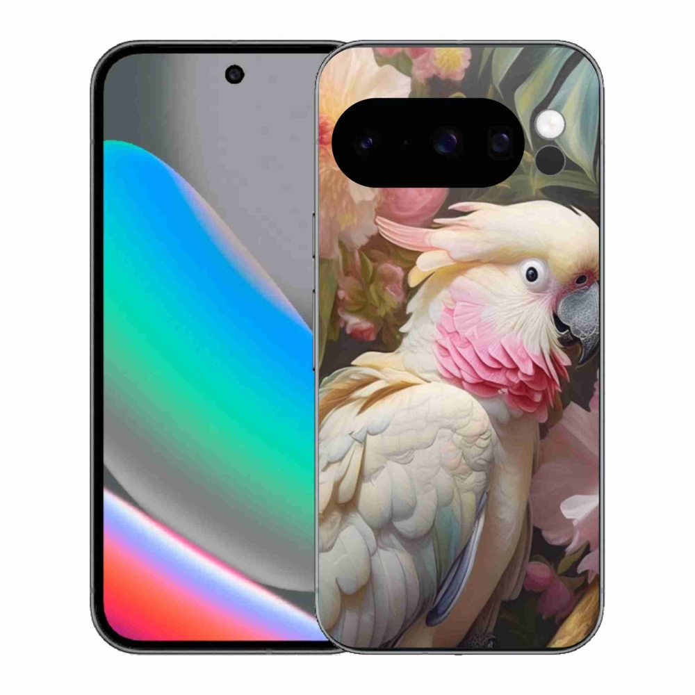Gélový kryt mmCase na Google Pixel 10 Pro - papagáj kakadu ružový 2