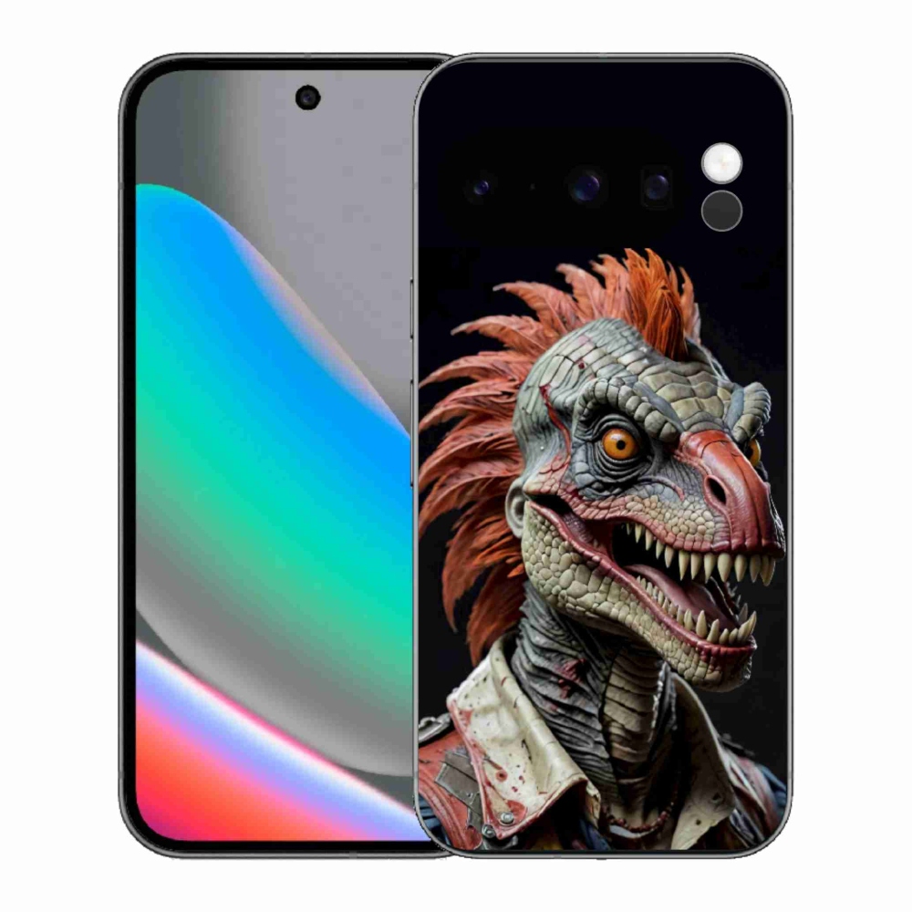 Gélový kryt mmCase na Google Pixel 10 Pro - punk dinosaurus